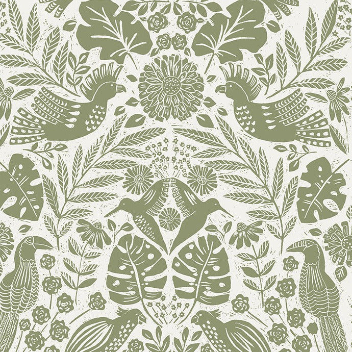 Nestle Bird Block Print